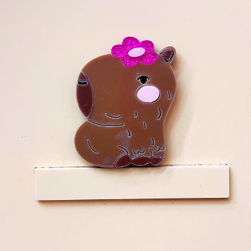 APLIQUE CAPIVARA(FLORZINHA)