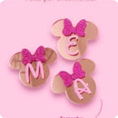 APLIQUE CABEÇA MINNIE (LETRA, LAÇO)