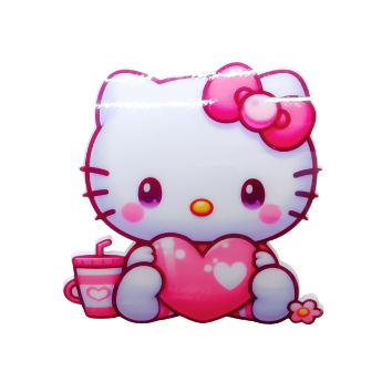 Hello kitty sublimado curvado