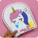 BASE UNICÓRNIO EM ACRÍLICO